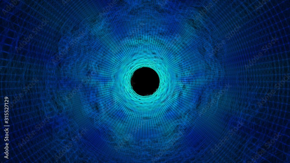 具有3D渲染的技术网络空间