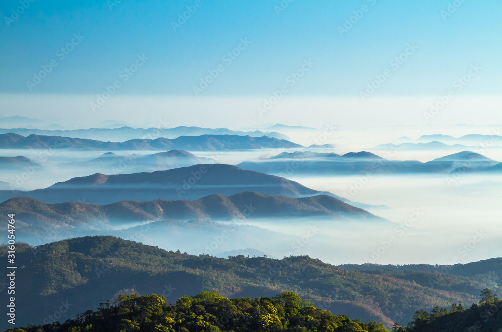 山脉鸟瞰图