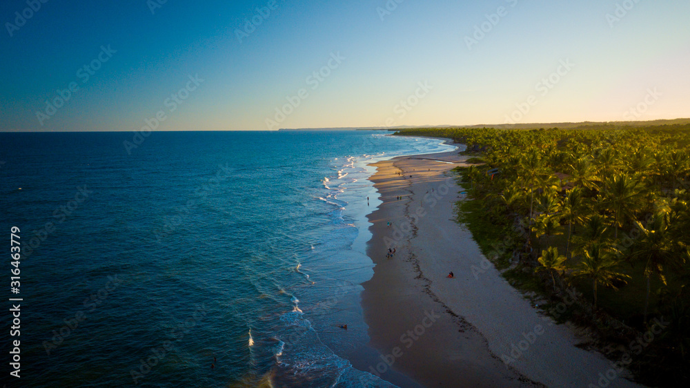 Algodões beach is located on the Maraú peninsula, one of the main tourist destinations in the south 