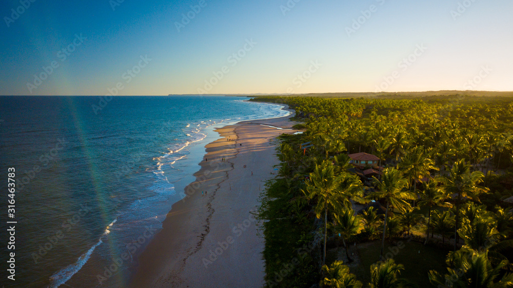 Algodões beach is located on the Maraú peninsula, one of the main tourist destinations in the south 