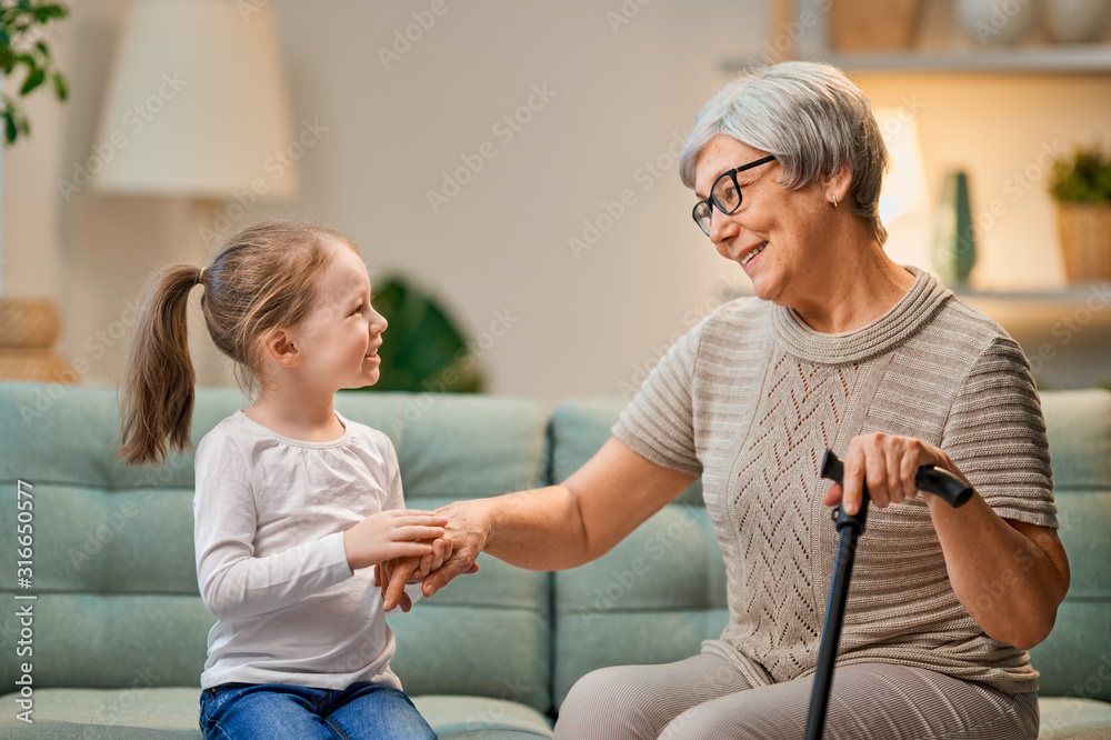 girl and her grandmother