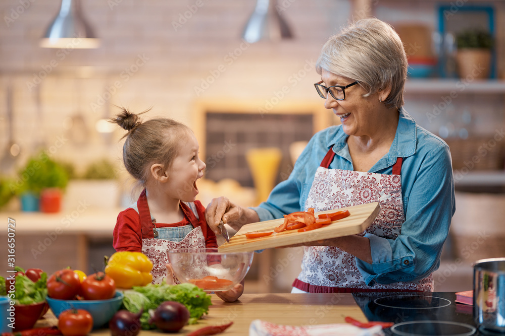 Homemade food and little helper