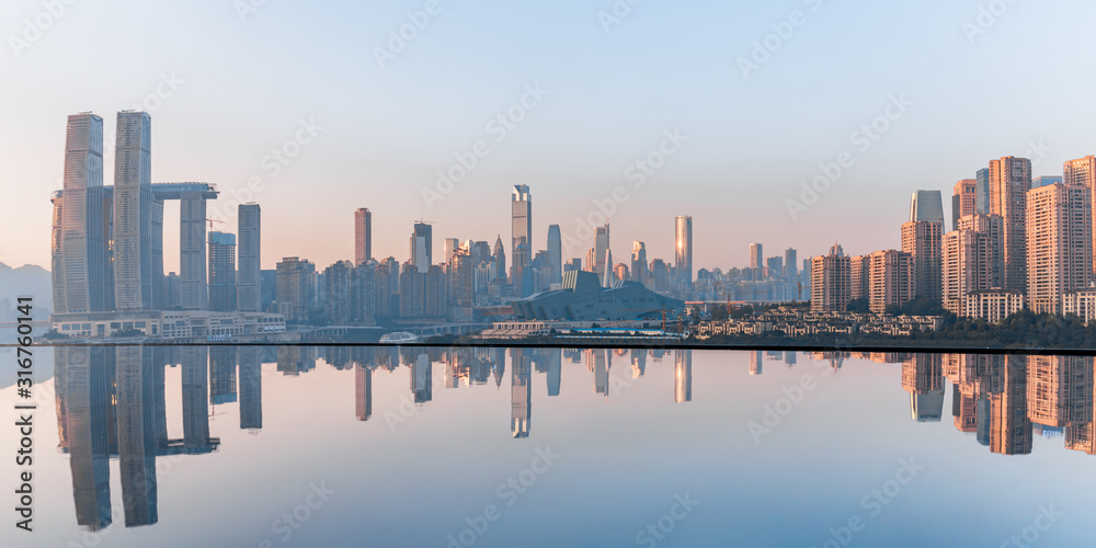 Scenery of high buildings in Chongqing, China