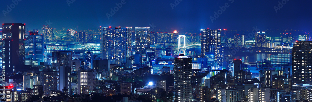 光が溢れる東京の夜景