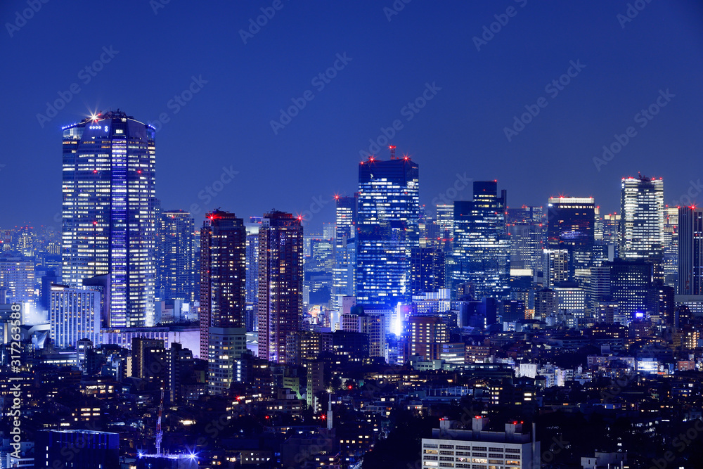 光が溢れる東京の夜景