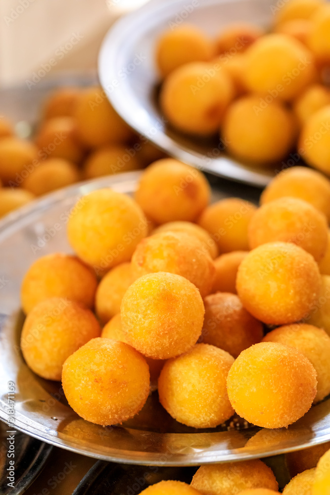 Delicious fried pumpkin buns,Chinese food.