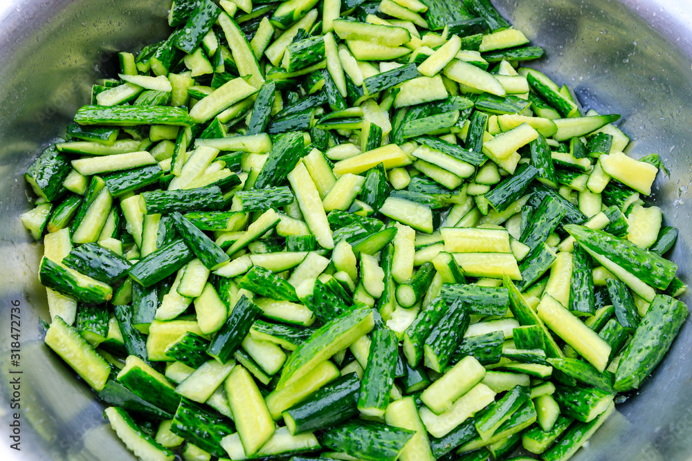 Cucumber salad on the bowl,Chinese food.