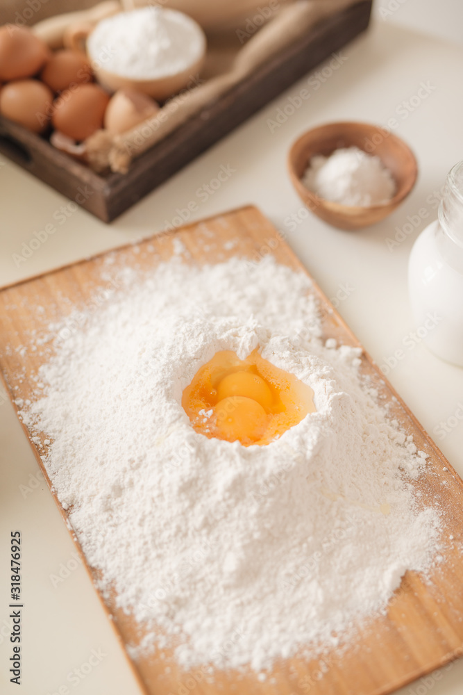 Baking ingredients preparation. - Image