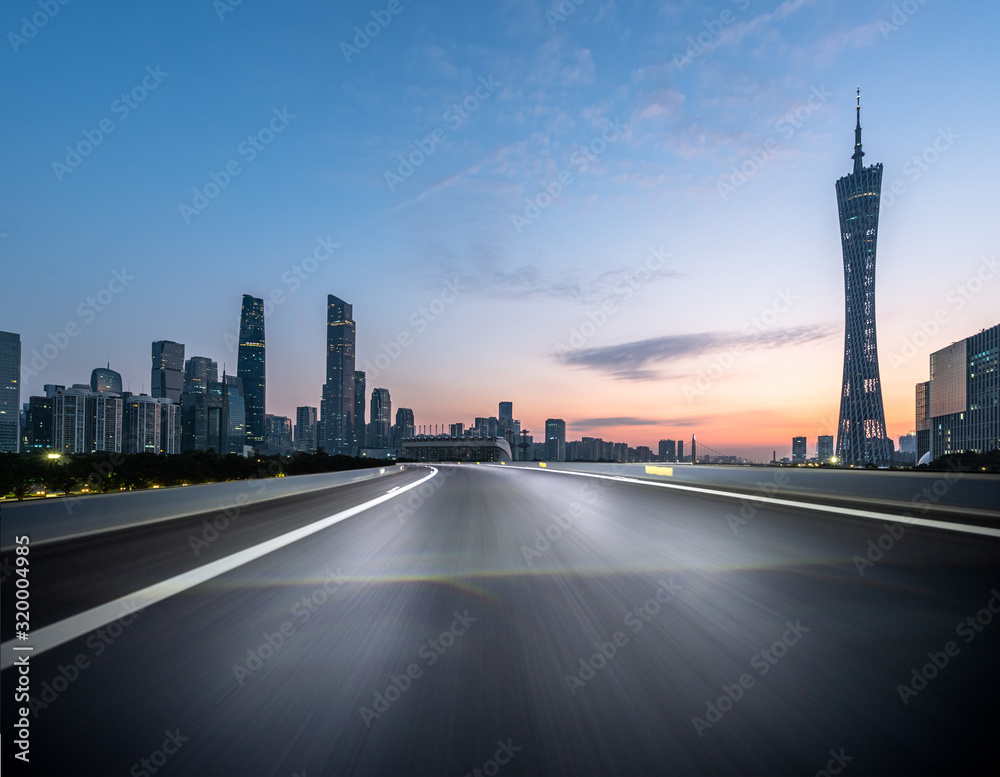 traffic in the city at night