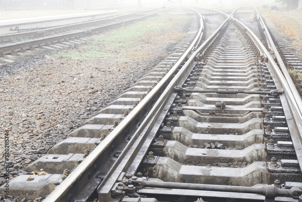 View of railway track outdoors