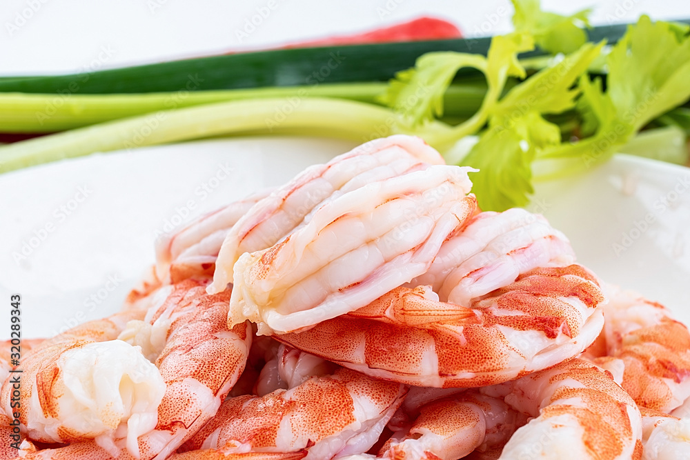 Shrimp and Chili Celery Garlic Fresh Ingredients