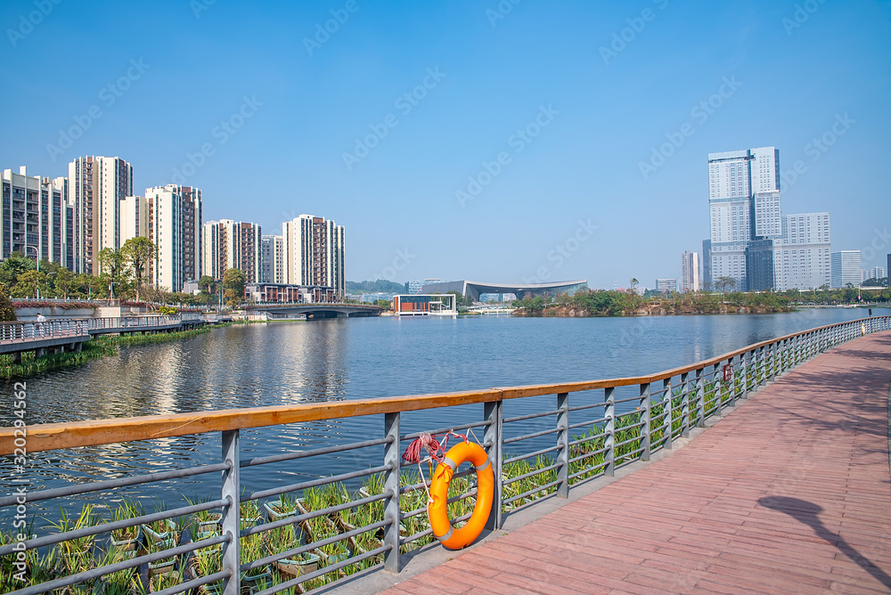 Cityscape of Nansha District, Guangzhou, China