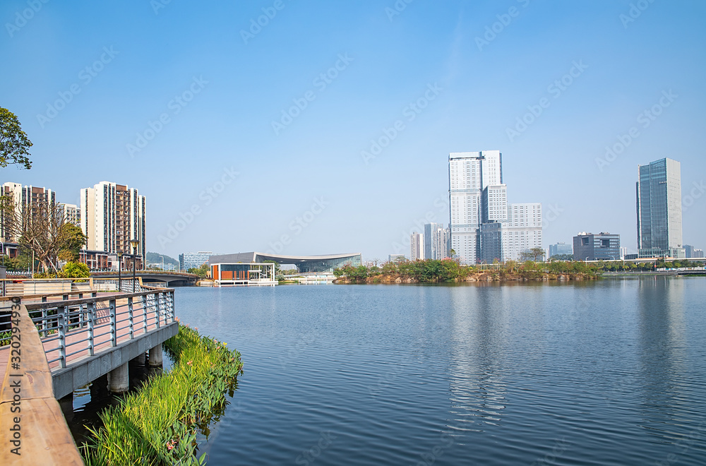 Cityscape of Nansha District, Guangzhou, China