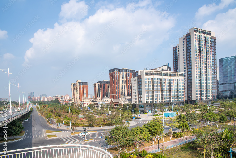 Cityscape of Nansha, Guangzhou, China