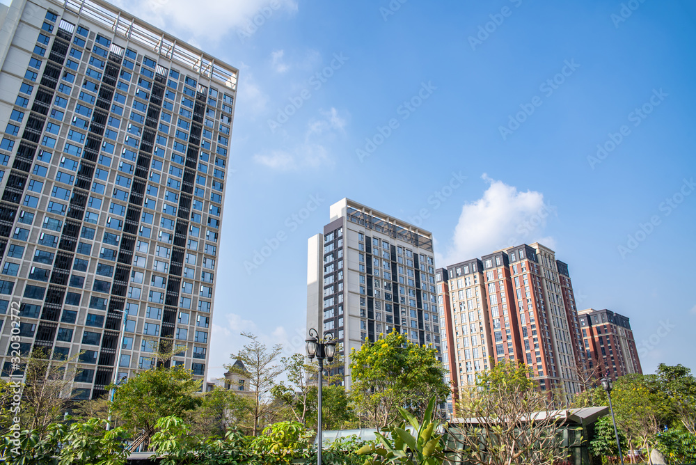 Garden landscape of urban real estate in Nansha District, Guangzhou, China