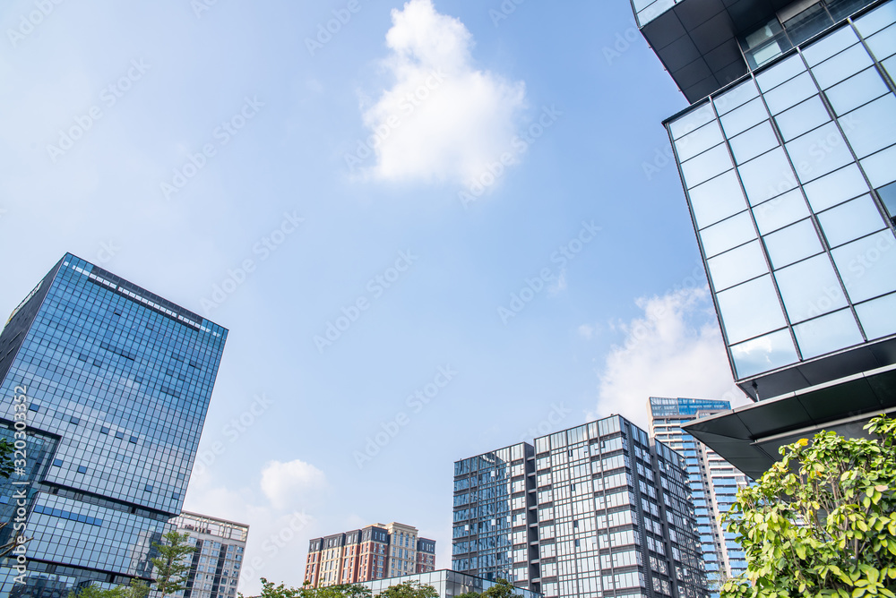 中国广州南沙CBD建筑玻璃幕墙