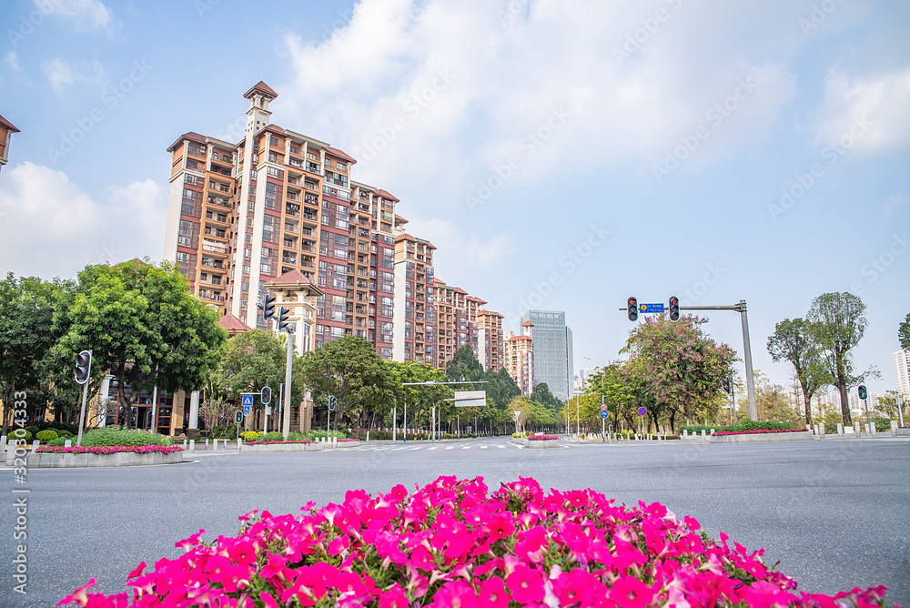 Environment Scenery of Jiaomen Street, Nansha District, Guangzhou, China