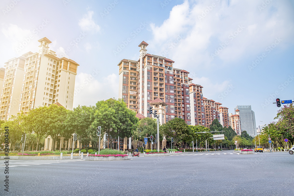 Environment Scenery of Jiaomen Street, Nansha District, Guangzhou, China