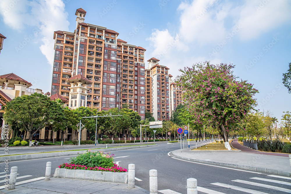 Environment Scenery of Jiaomen Street, Nansha District, Guangzhou, China