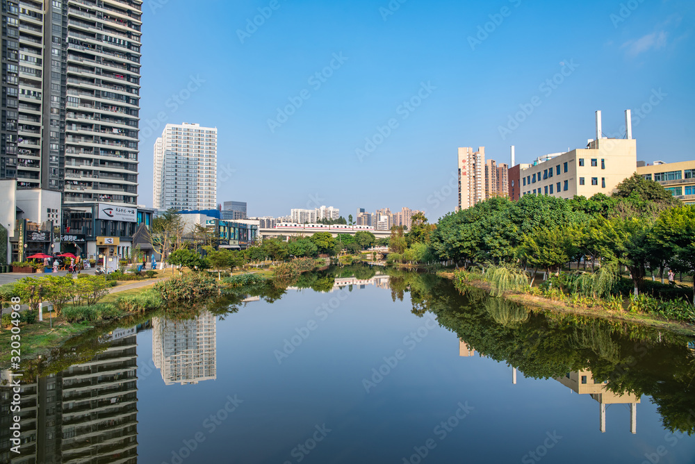 中国广州南沙区城市景观