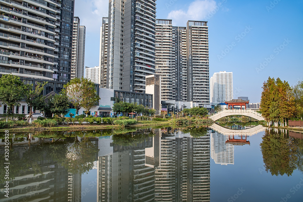 中国广州南沙区城市景观