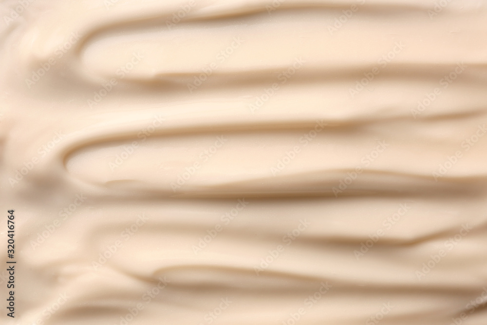 Texture of natural cream, top view