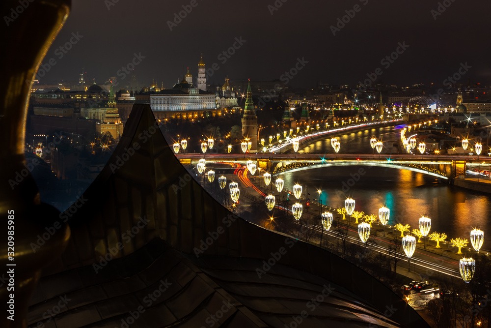 The photo was taken from the roof of the Church of Christ the Savior. You can see its Golden columns