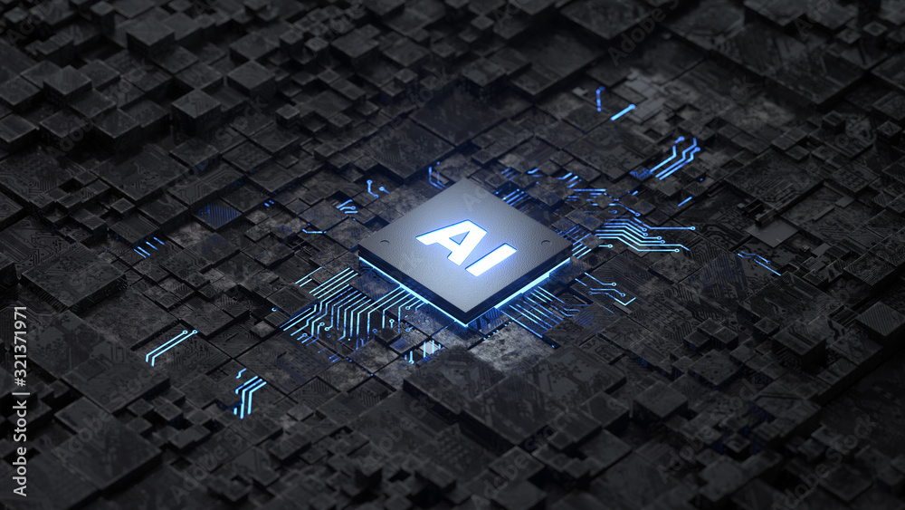 AI, Artificial Intelligence concept,3d rendering,conceptual image.