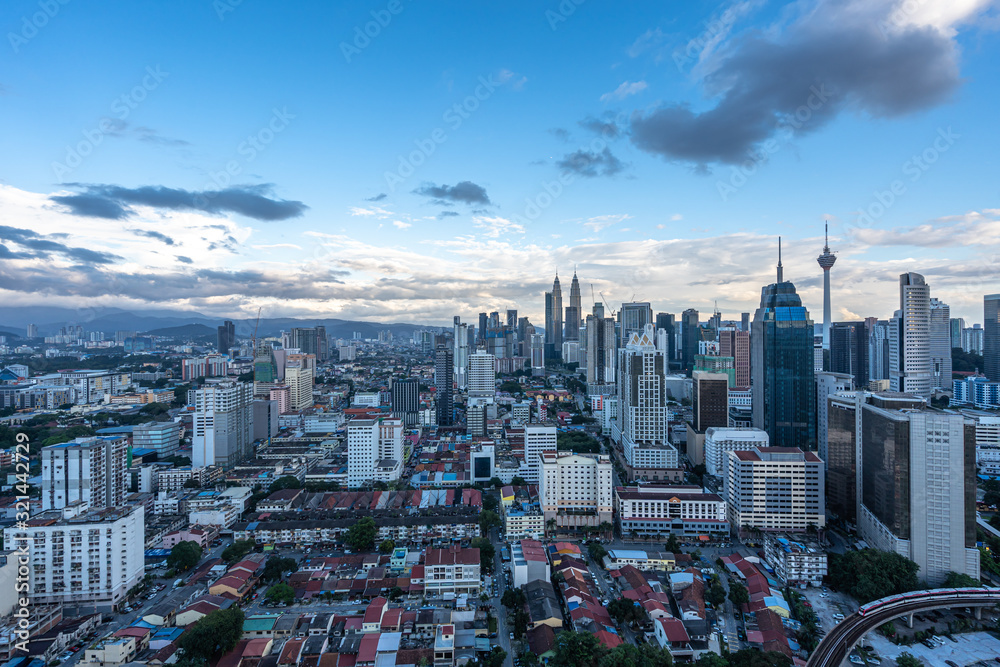 city skyline in kuala lumpur