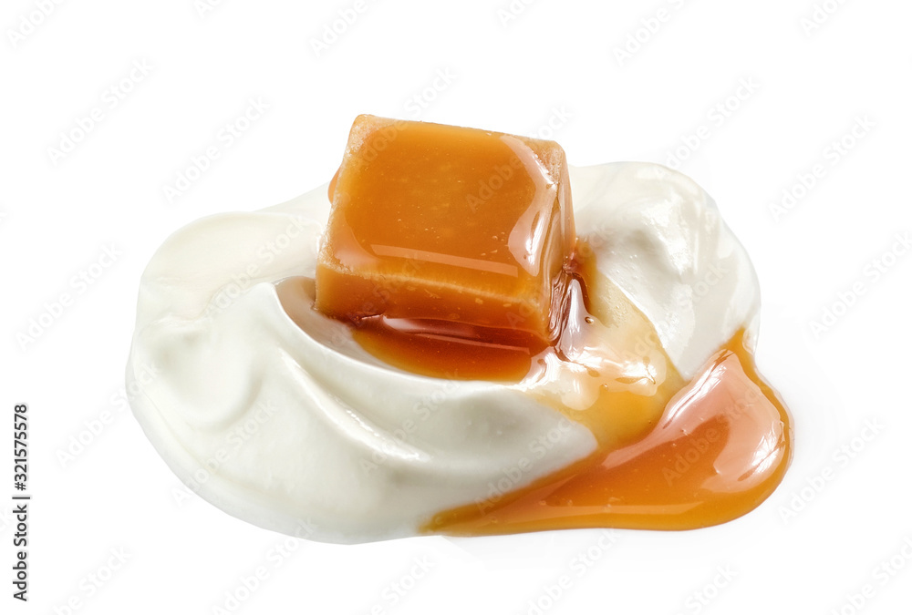 yogurt and caramel