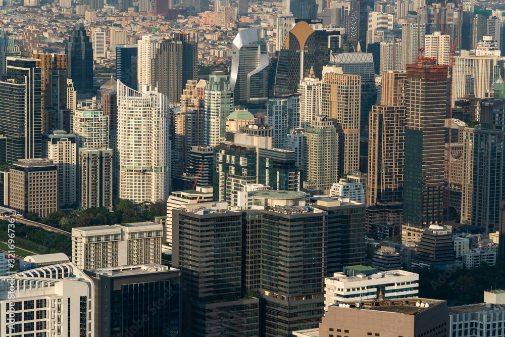 Cityscape and skyline of Bangkok City, Thailand. Bangkok is the largest city and the top travel dest