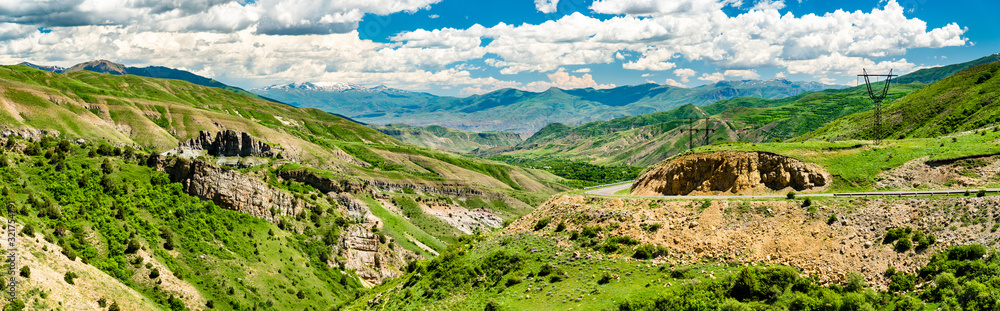 Landscape of Caucasia at Vardenyats Pass in Armenia