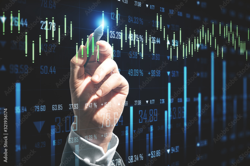 Hand drawing business charts