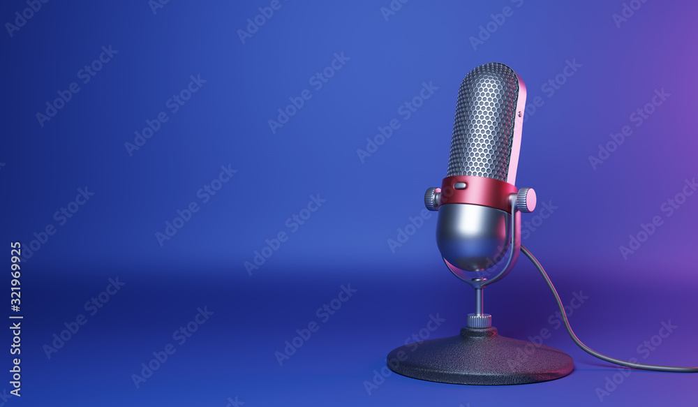 Old fashion retro microphone