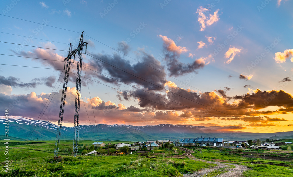 Caucasus Landscape at Vorotan Pass in Armenia