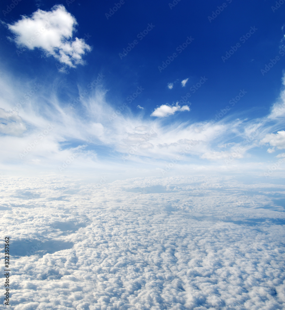 Clouds a view from airplane window