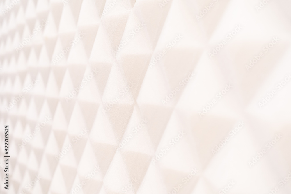 Sound proof foam.Studio sound acoustical foam Background in Church.White noise proof wall.