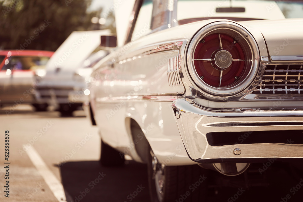 old vintage car on the street, car show