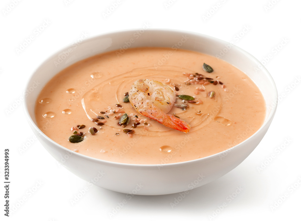 bowl of vegetable cream soup