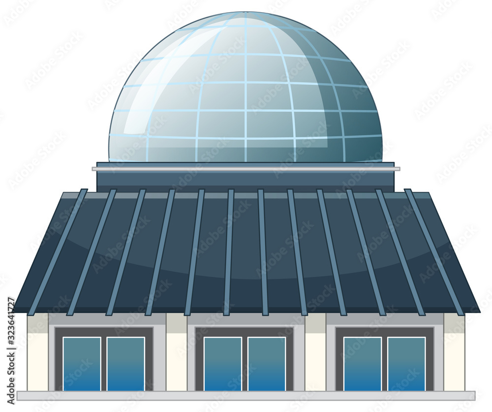 Isolated picture of modern building