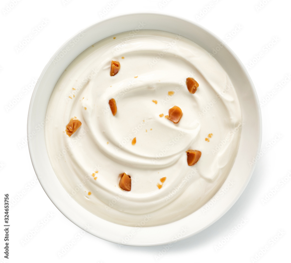 bowl of yogurt or sour cream