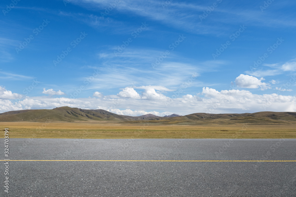 empty road with nice sky