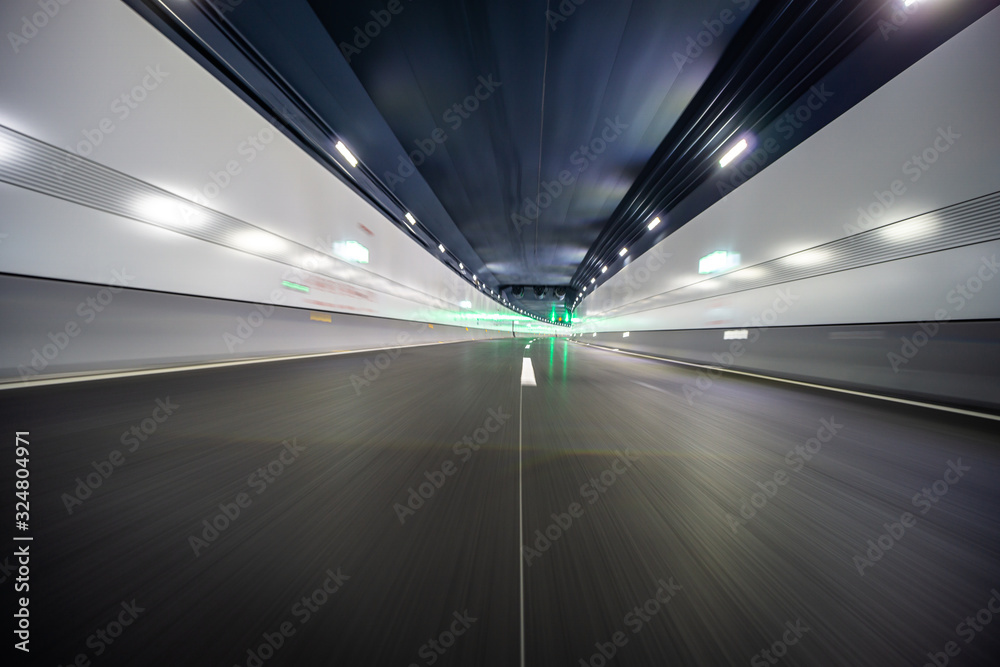 road in tunnel