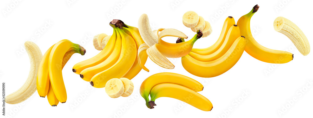 Bananas isolated on white background with clipping path