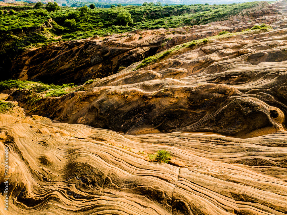 Scenery of Loess Plateau in Shaanxi, China