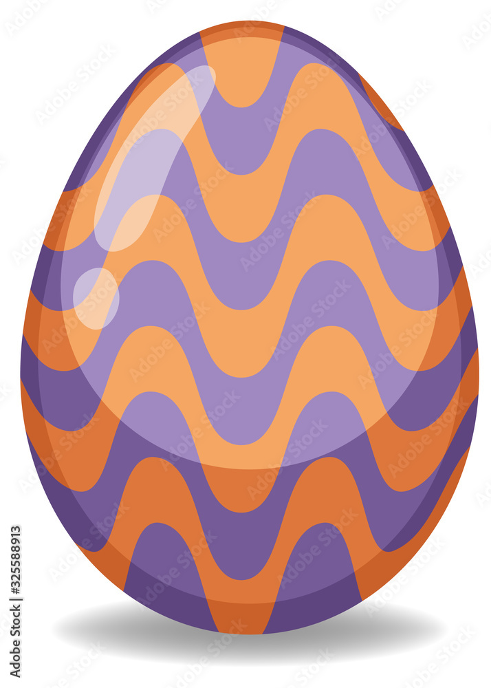 Easter theme with decorated egg in colorful patterns