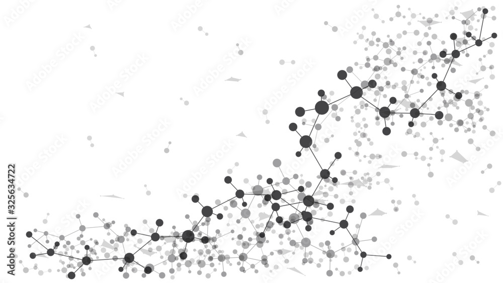  Abstract background with molecule DNA. Medical, science and technology concept.