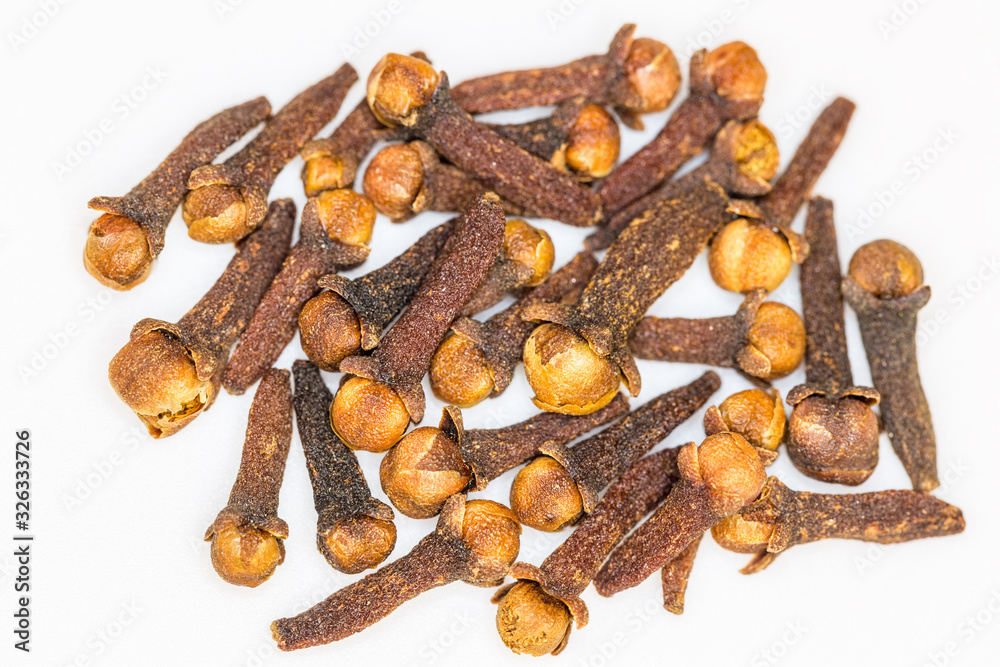 spice cloves on white