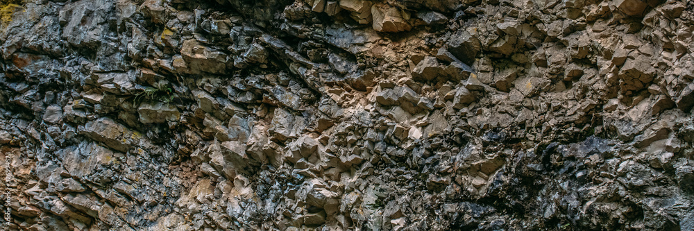 Texture of stone wall with rocks and rocky texture