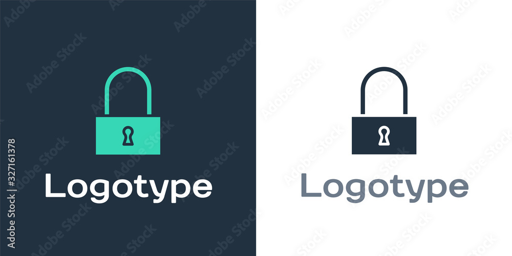 标识类型锁定图标隔离在白色背景上。挂锁标志。安全、安全、保护、隐私